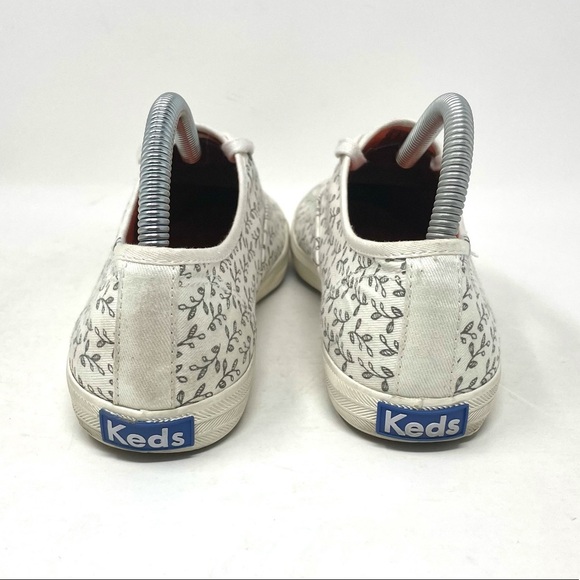 Keds Originals Canvas Vine Leave Print White Womens 8 - Picture 5 of 8